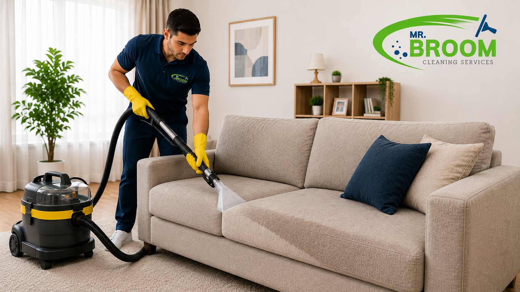 Professional upholstery and sofa cleaning in London by Mr.Broom Cleaners